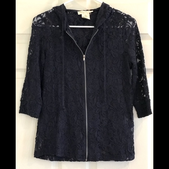STARING AT STARS/URBAN OUTFITTERSblue lace hoodie - Picture 2 of 8
